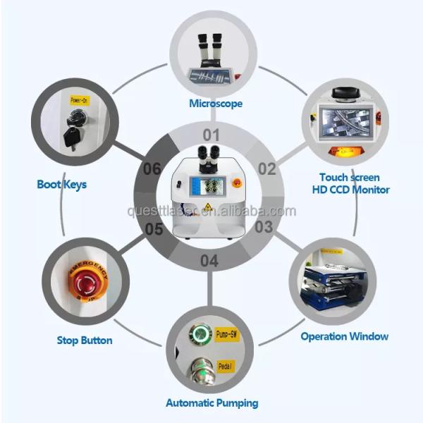 YAG Jewelry Spot Laser Welding Machine For 18k 999A Gold Silver 925