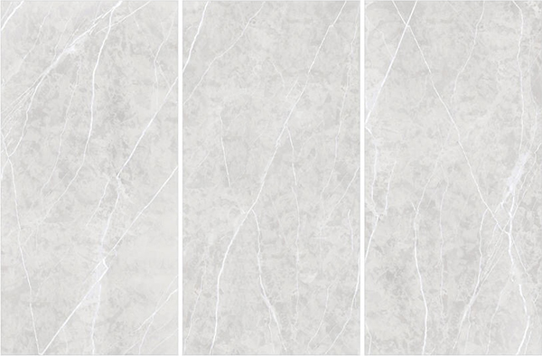 Glazed Bathroom Marble Ceramic Tiles Non - Slip Wear Resistant Light Grey