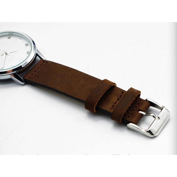 Quartz Mens Stainless Steel Watch / Leisure Mens Leather Strap Watches