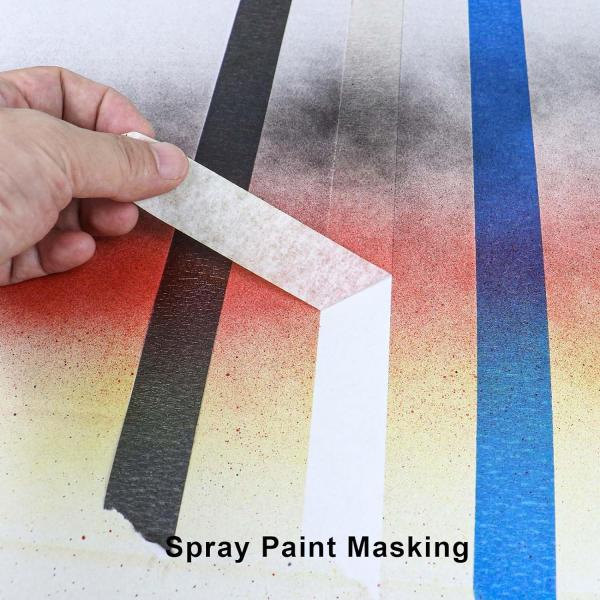 Custom No Residue White Natural Rubber Indoor Painting Easy Sticky Masking Paper Tape