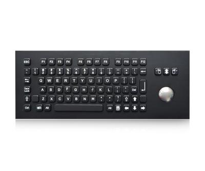 Teclado de aço inoxidável do metal do preto da prova do vândalo do teclado do quiosque terminal