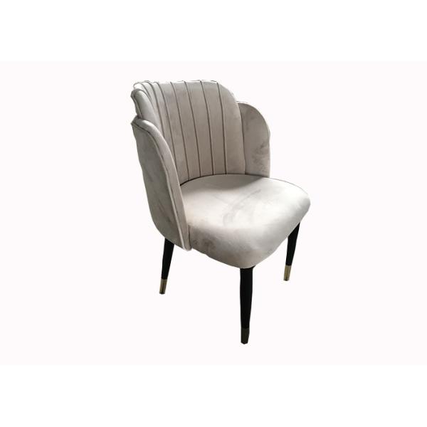 53cm Flannel Wrought Iron Upholstered Dining Chairs