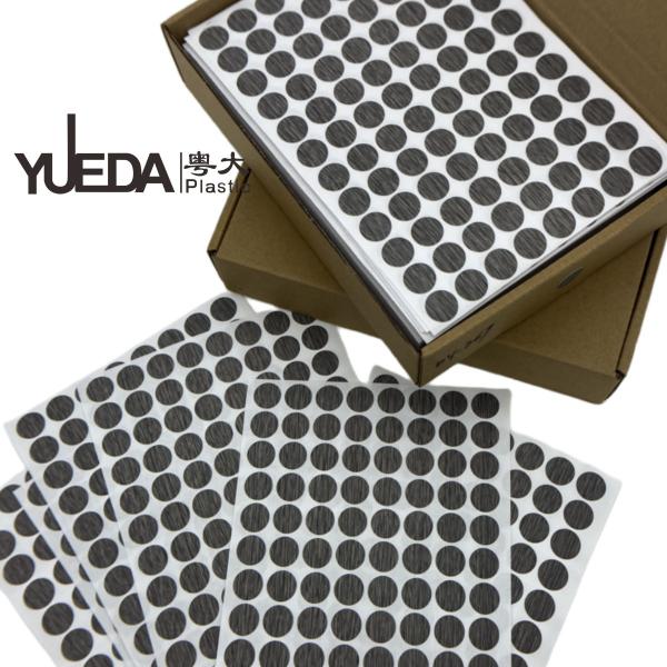 15MM Diameter Waterproof PVC Screw Cap Stickers Heat Resistant