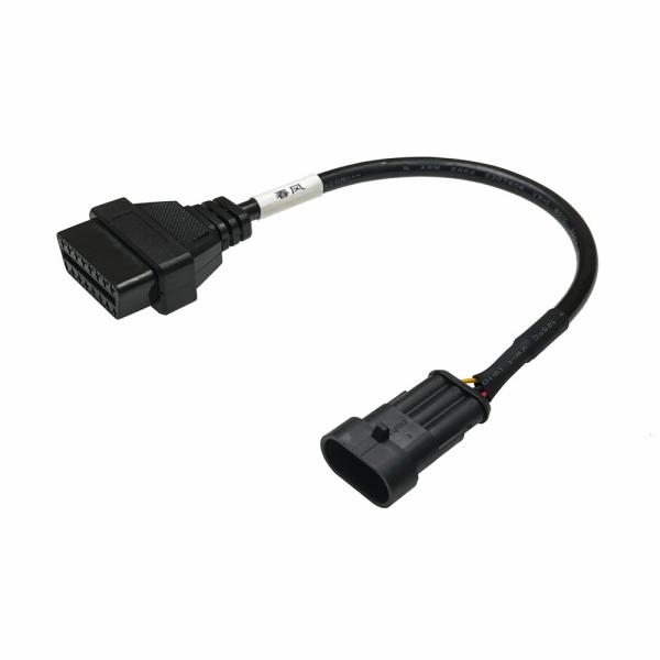 Fiat Motorbikes OBD2 Scanner Cable with 3 Pin Diagnostic Adapter and Extension Cable Year 1981-1983