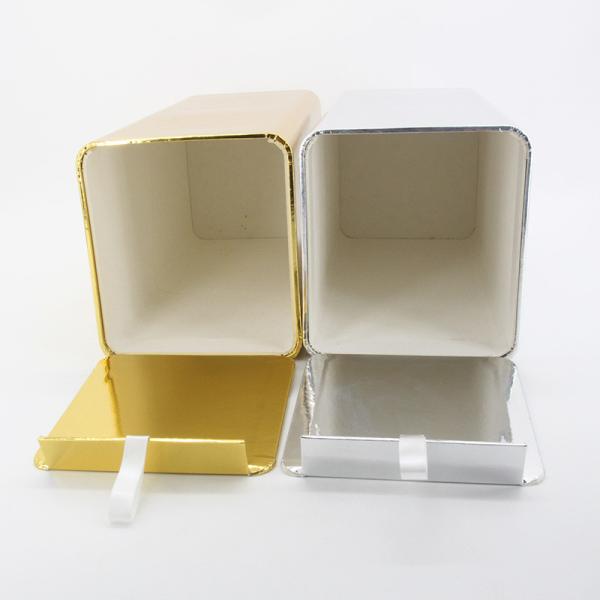 Custom Gold Silver Luxury Cardboard Box , Paper Tube Gift Box For Wines