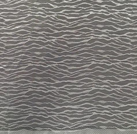 White Nylon light Lace Fabric stripes for bedding and home textile