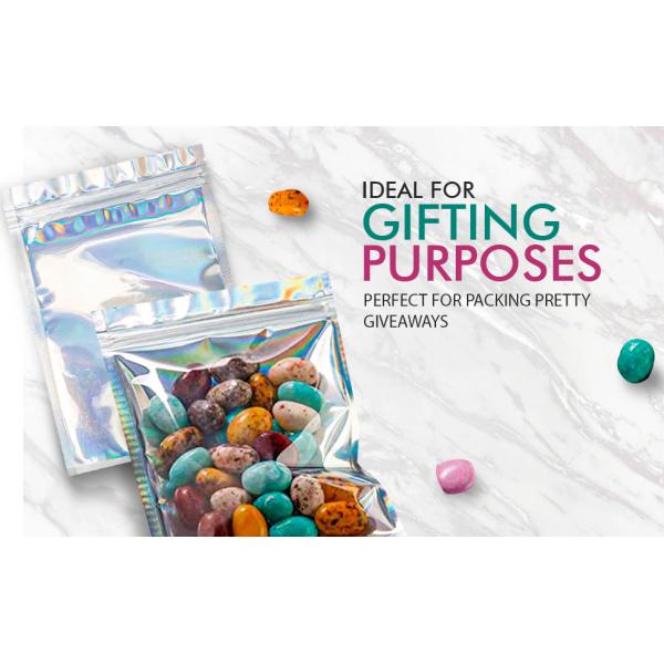 Gravure Printing Rainbow Packaging for 5 Gallon Smell Proof Aluminium Foil Candy Bag