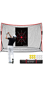 Golf Hitting Cage Practice Aid For Outdoor, Golf Practice Net, Hitting Aids Nets, Portable Golf Impact Nets Cages