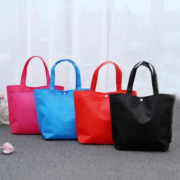 Collapsible Non Woven Shopping Bag , Recyclable Non Woven Fabric Carry Bags