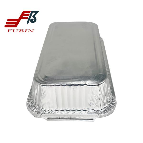 Custom Rectangular Foil Trays Disposable Aluminum Food Packaging For Kitchen