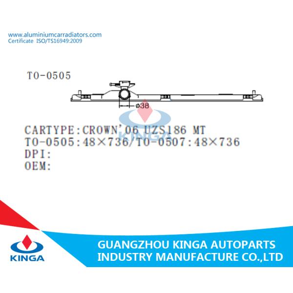 Toyota Crown'06 UZS186 AT Radiator Plastic car radiator tank replacement