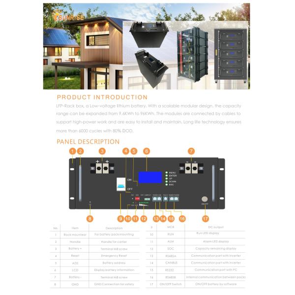 6000 Cycles Server Rack 48V 51.2V Lifepo4 Battery 200Ah 100Ah Lithium Ion Storage Battery Pack Module