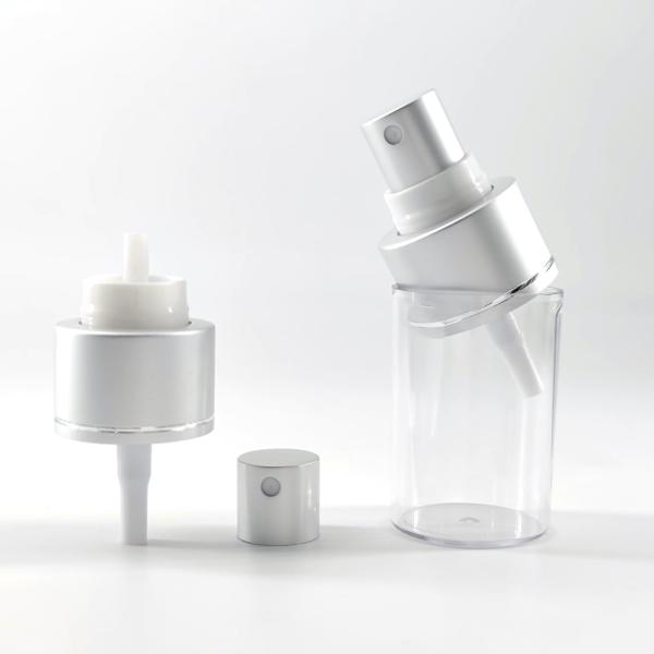 24mm 24/410 Silver Aluminum Fine Mist Sprayer Perfume Serum Toner Pump Dispenser