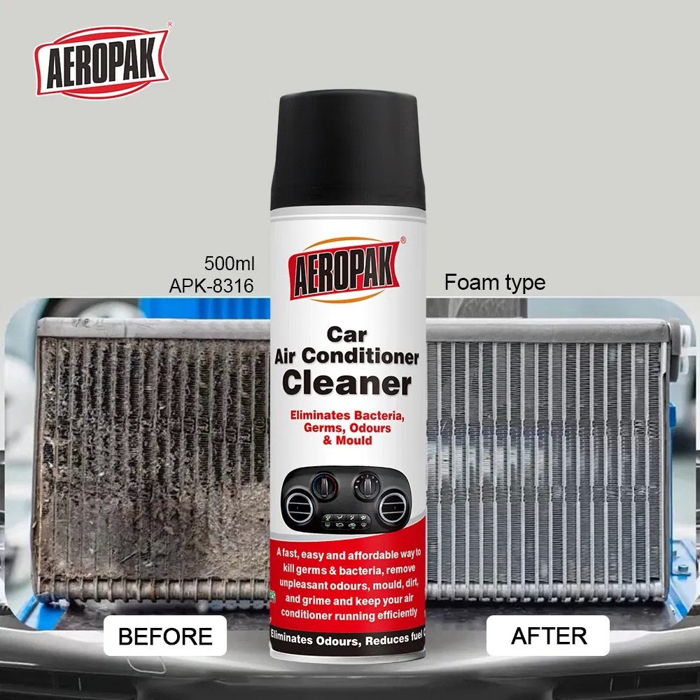 Aeropak 500ml Aerosol High-Efficiency Stain and Odor Removal Air Conditioner Foam Cleaner Spray Suitable for All AC Types