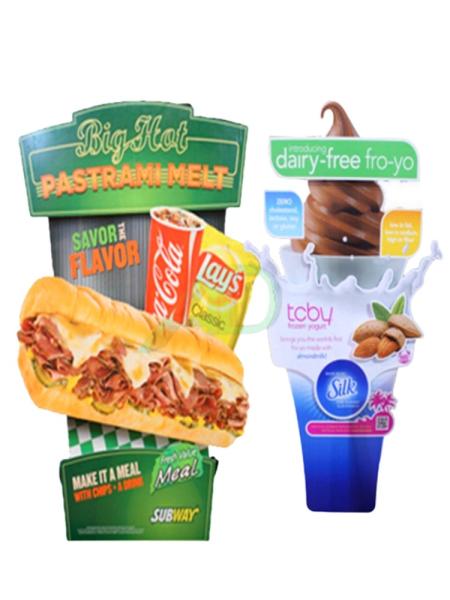 CMYK Offset Printing Business Cardboard Signage Standee With Glossy / Matte Finish