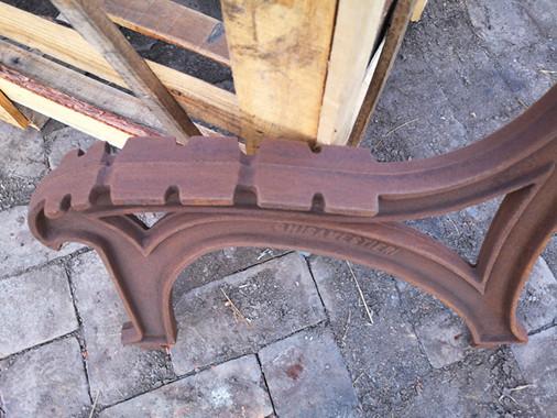 Long Outdoor Wooden Cast Iron Bench Seat Ends For Street Furniture