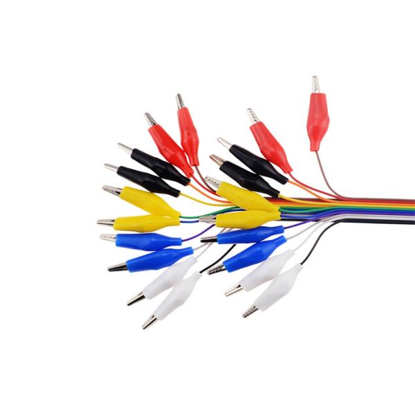 Мужчина кроссового провода 10pin цикла испытания 20cm соединения DIY с аллигаторными зажимами