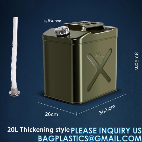 Petrol Diesel Fuel Can,Gasoline Bucket Fuel Can with Oil Pipe Spout,Spare Car Fuel Tank Oil Drum,Portable Fuel