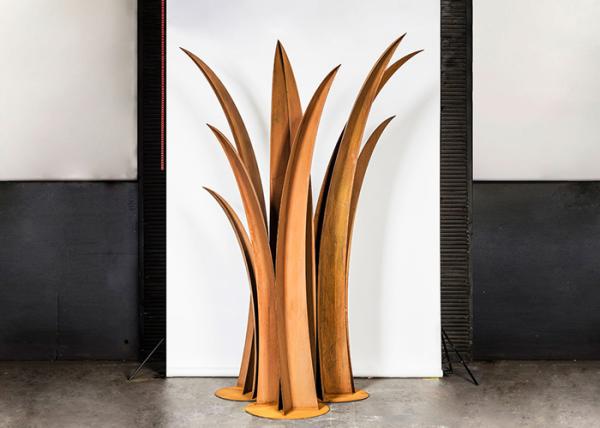 Garden Decoration 2.8m Tall Corten Steel Reed Sculpture