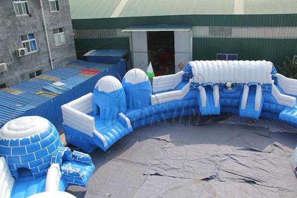 Huge Commercial Inflatable Water Park , Frozen Themed Aqua Park Equipment
