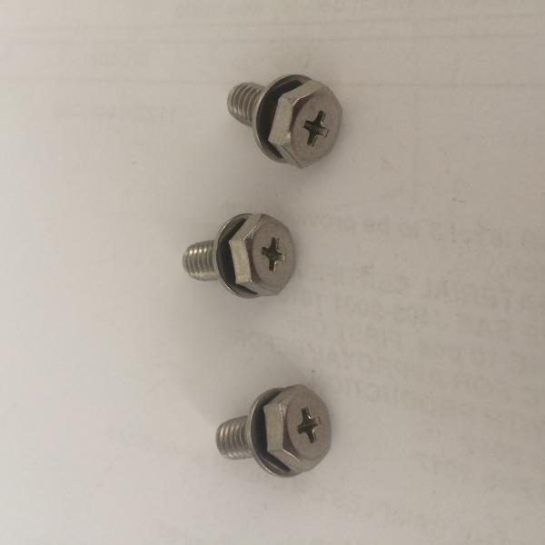 Stainless Steel Hex Head with Flat Washer SEMS Screws Stainless Steel Phillips Drivers Hex Bolt with Flat Washers