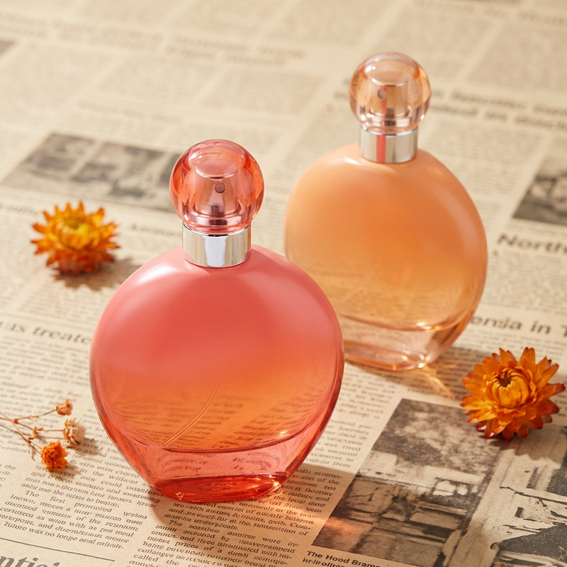 Anding Supplier Oem Bulk Custom Printing 100 ml Round High End Refillable Spray Luxury Empty Glass Perfume Bottle