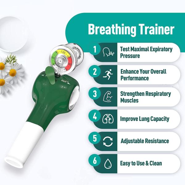 Lung Fitness Breathing Muscle Trainer Expiratory Breathing Exercise Device Healthy Care