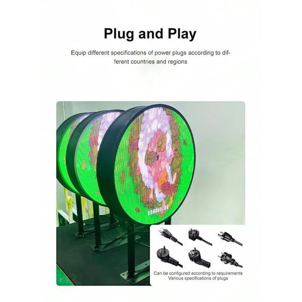 Full Color P4.28 Double Sided Round Shape LED Logo circle Led Display Billboard