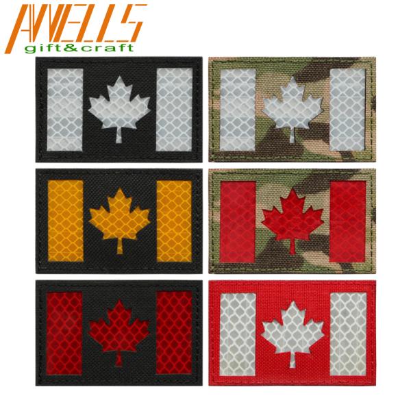 Military Gun Flag IR Patch Camouflage Fabric With Velcro Backing