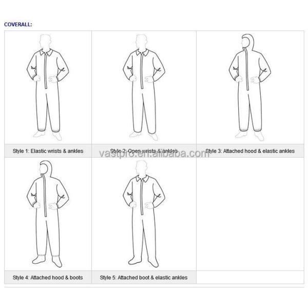 OEM Accepted Type 5 6 Industrial PPE Orange SMS Disposable Coveralls With Refelctive Tape