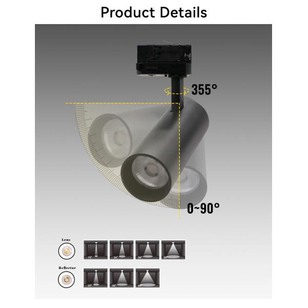 32W Adjustable Led Spotlight 2700K 3000K 4000K Aluminum LED Track Light