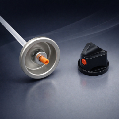 Enhanced Sealing Male Aerosol Paint Valve with Color-Coordinated Finish