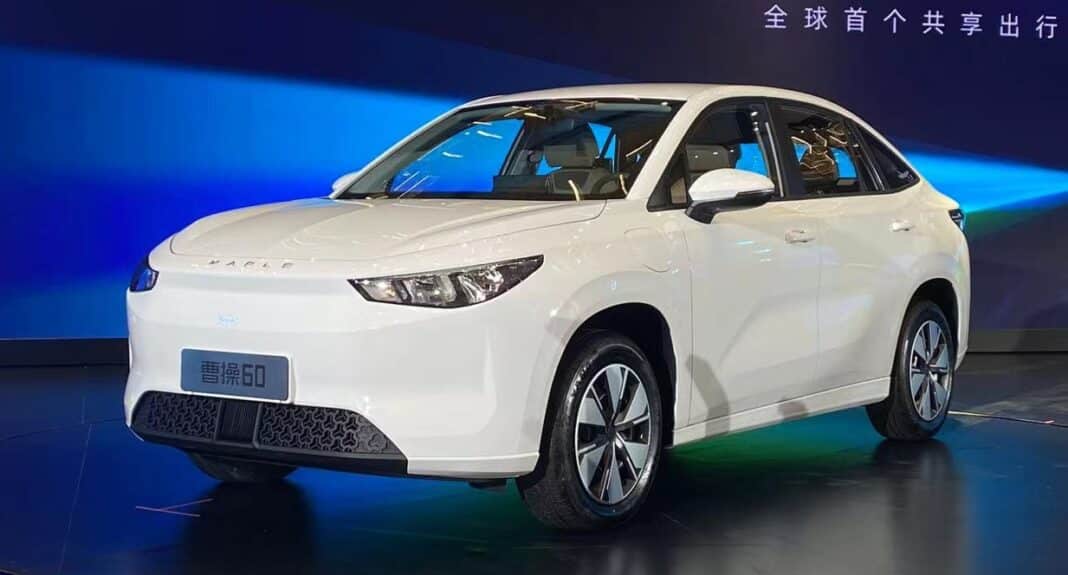 Чистое электрическое транспортное средство Geely Cao Cao 60 EV с заменяемыми батареями и дальностью 415 км и максимальной скоростью 150 км / ч быстрой зарядки