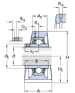 Heavy Load Pillow Block Ball Bearing High Speed Adjustable UCP320 Insert