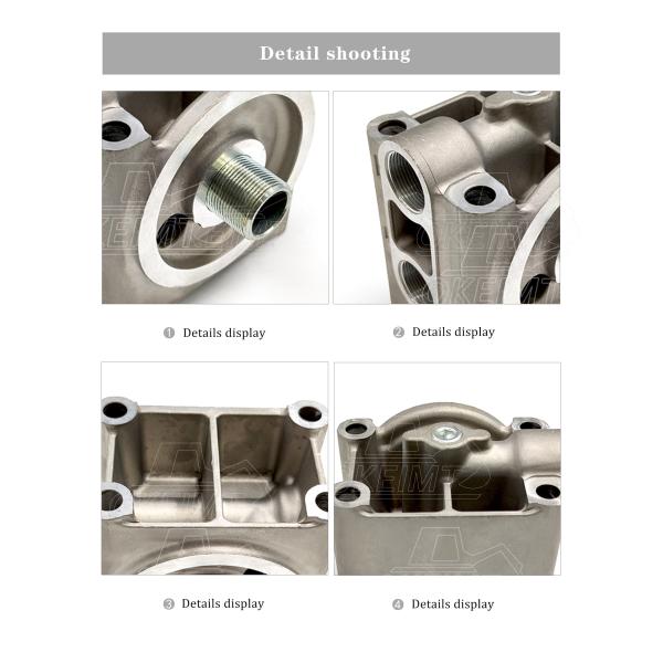 Голова фильтра для масла основания 4M41 4M40 места высококачественной совершенно новой решетки двигателя экскаватора алюминиевая