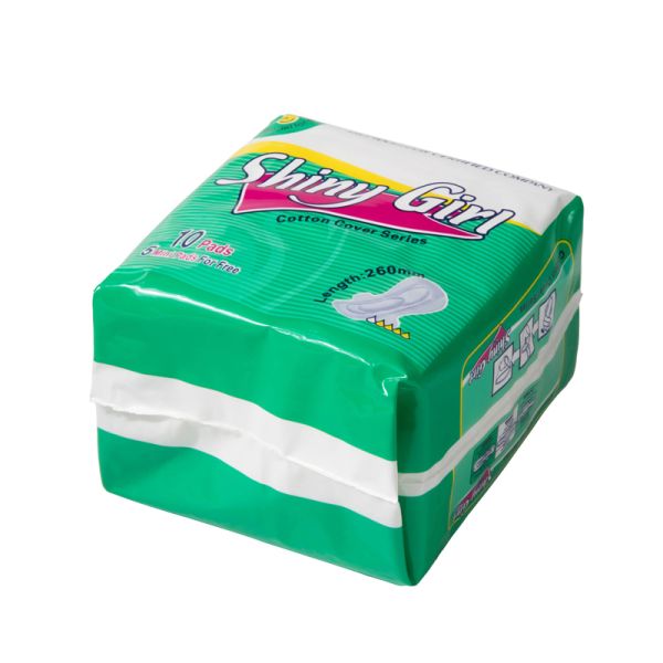 Hot Selling Good Quality Shiny Girl Brand Ladies Sanitary Napkin for Night Use