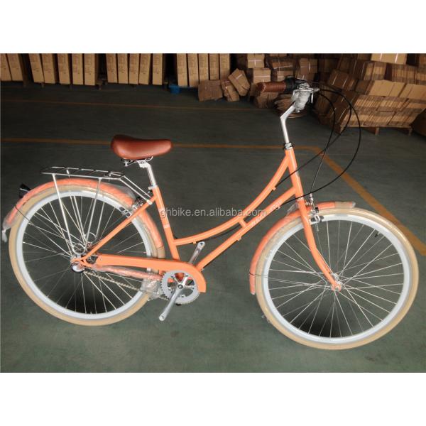 6 Speed Adult Women's Comfort Bike Vintage Lady Fitness City Bicycle with Basket