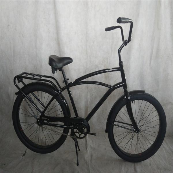 Adult 3 Speed 24 Inch 3.0 Inch Fat Tire Beach Cruiser Bike with Double Wall Alloy Rim
