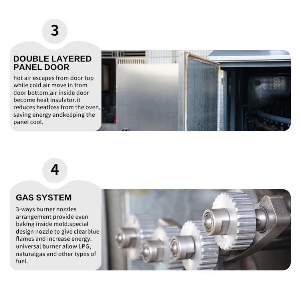 Машина печенья вафли конуса мороженого производственной линии конуса мороженого 28 плит