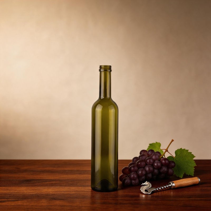 Mid Size Bordeaux Glass Bottle Screw Top 500ml 360g Glass Wine Bottles Bulk 1404S-1