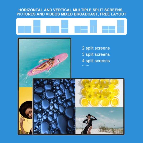 2.8G CPU Rohs Wall Mounted Digital Display Screen 1080p