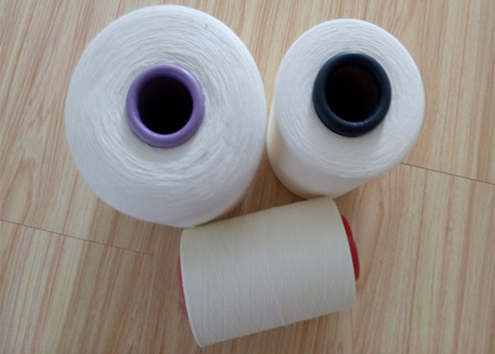 Vortex Spinning High Tenacity Polyester Yarn 20s , Raw White Yarn For Socks