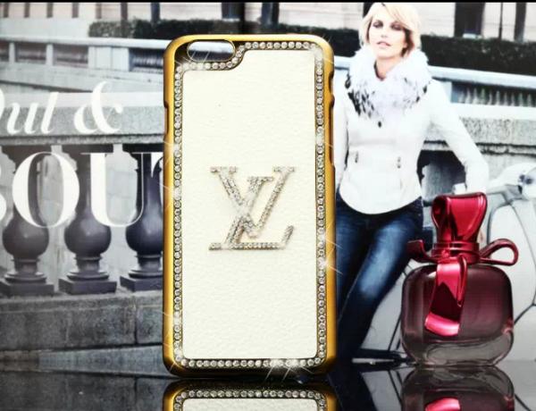 Bling LV leather PC hard Diamond Case For iPhone 4 5s 6s plus SAMSUNG galaxy S6 S7 NOTE 3