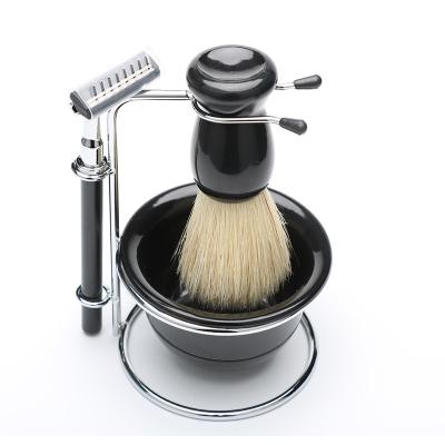 Custom Homens Cabelo Moustache escova de metal Stand Razor Holder Barbeiro barba escova de barbear