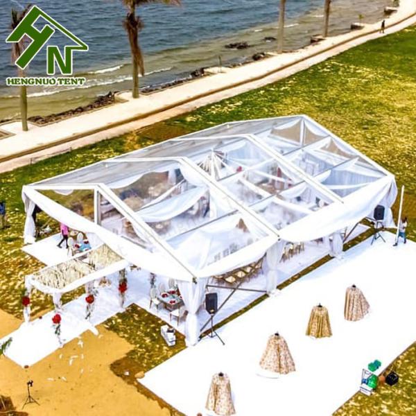 Fire Retardant Clear Wedding Marquee 1500 Sqm Heavy Duty 10x20 Canopy With Sides