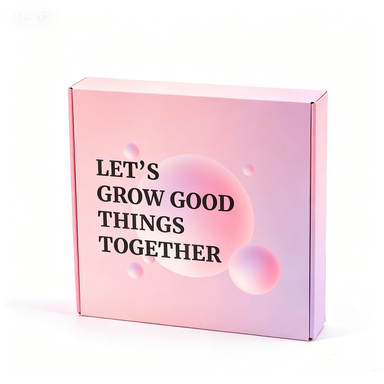 Recyclable Corrugated Carton Box Gift Packaging Box UV Coating Gold Foil