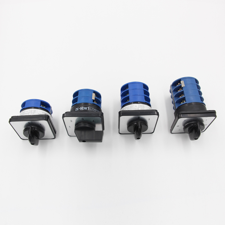 Factory Price LW26 Series 4-Pole 4-Position 32A Cam Switch Universal Changeover Switch 0-1-2-3 Panel Mounting Metal IP53 CE/