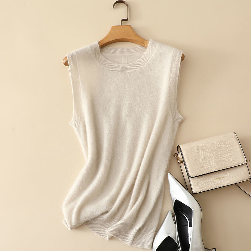 Women's Cashmere Sweater Vest 100% Cashmere Breathable Anti-Wrinkle Luxury Casual Style