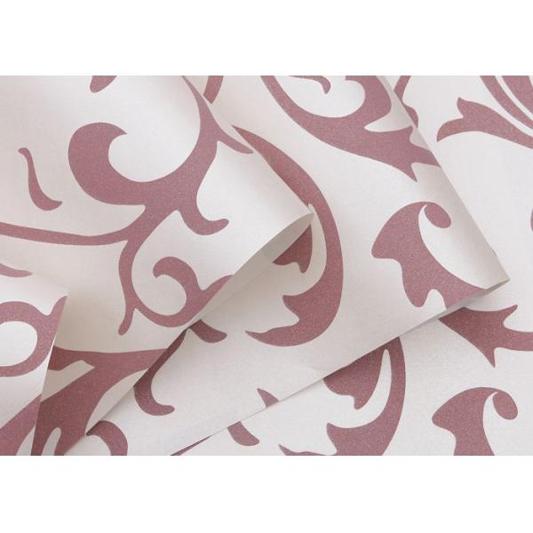Washable Red Brown Leaf Rustic Floral Wallpaper for Wall Decoration