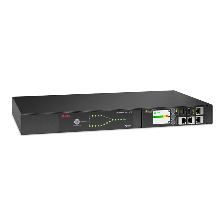 Original New APC PDU AP4423A NetShelter Rack Automatic Transfer Switch 1U 16A 230V 3700 VA IEC 60320 C20